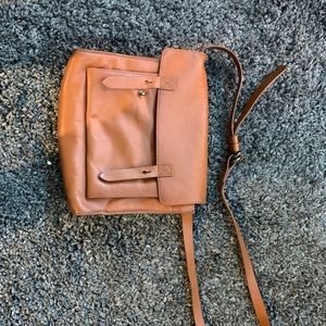 Tan Leather Abercrombie & Fitch Crossbodybag